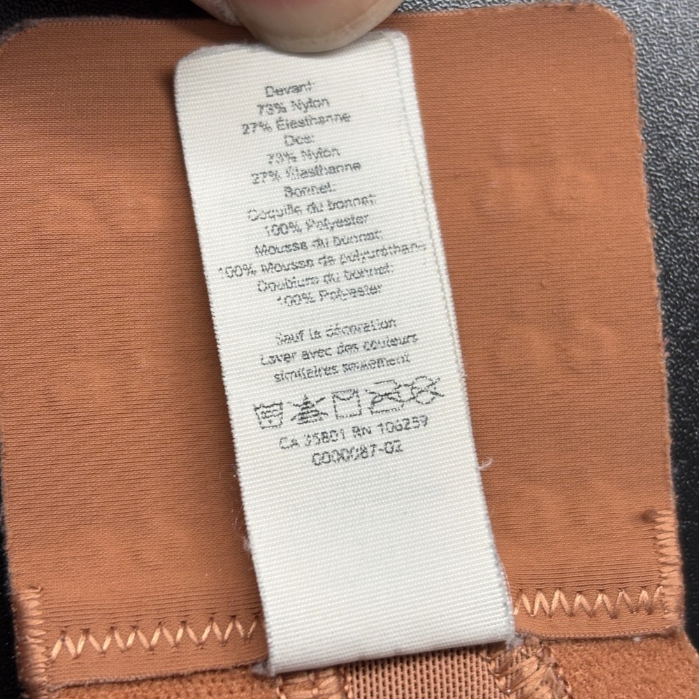 Lululemon Womens‎ Sports Bra 34C Brown Run Times High Support Adjustable Straps - Picture 9 of 12